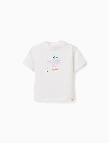 T-shirt en coton avec imprimé Carolina Celas x Zippy
