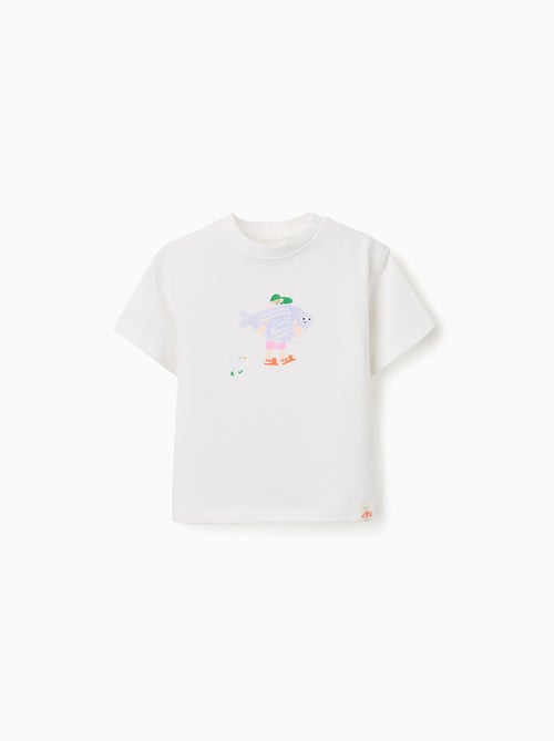 T-shirt en coton avec imprimé Carolina Celas x Zippy - Kiabi