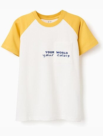 T-shirt en coton avec imprimé Colors