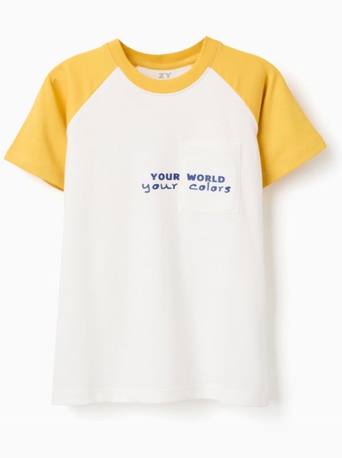 T-shirt en coton avec imprimé Colors - Kiabi
