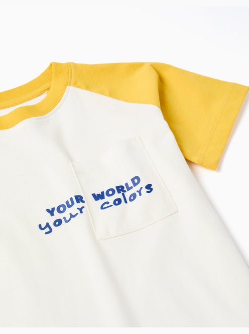 T-shirt en coton avec imprimé Colors - Kiabi