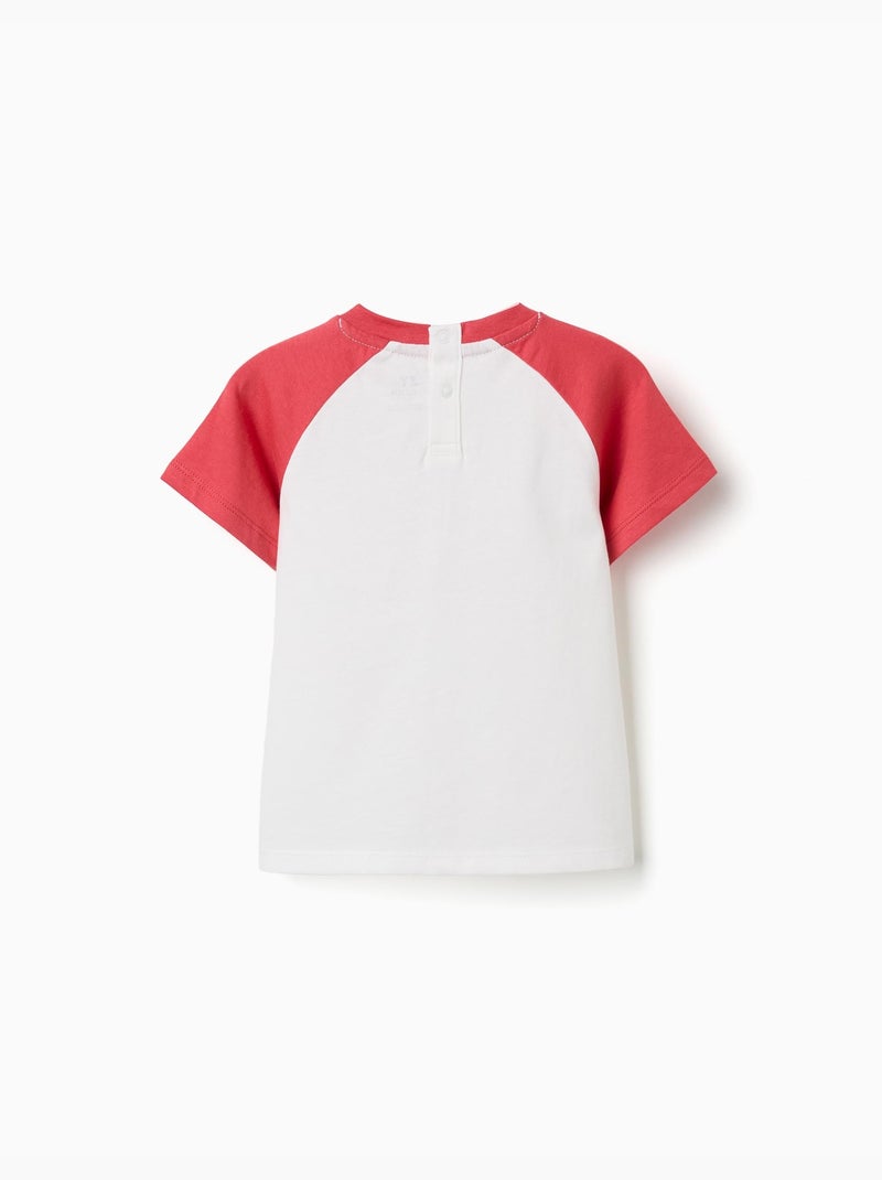 T-shirt en coton avec imprimé Colors Rouge - Kiabi
