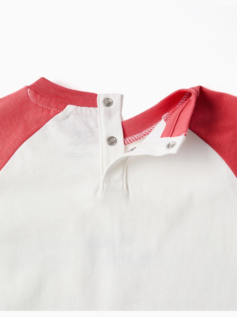 T-shirt en coton avec imprimé Colors Rouge - Kiabi