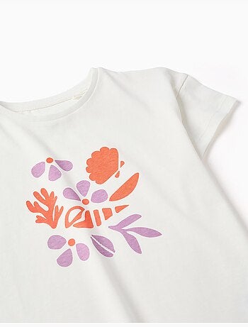 T-shirt en coton avec imprimé étoile de mer
