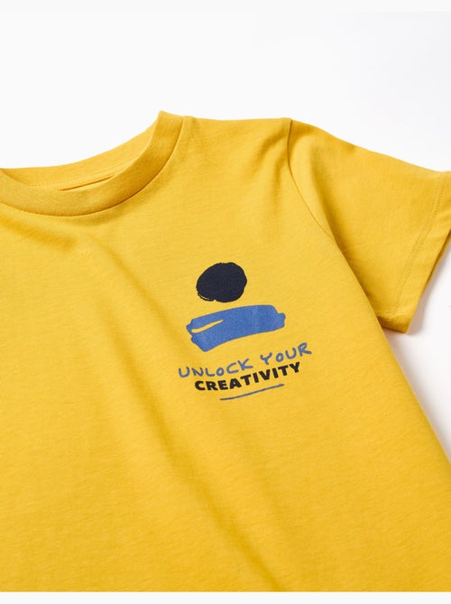 T-shirt en coton avec imprimé Creativity - Kiabi