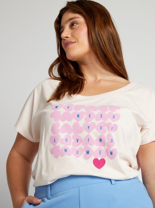 T-shirt en coton avec imprimé - Kiabi