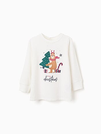 T-shirt en coton avec imprimé de Noël