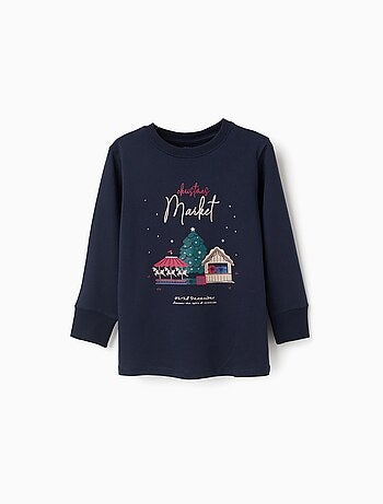 T-shirt en coton avec imprimé de Noël