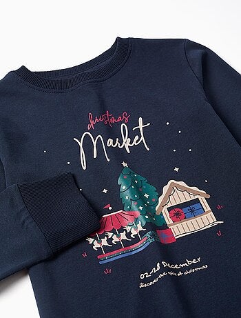 T-shirt en coton avec imprimé de Noël