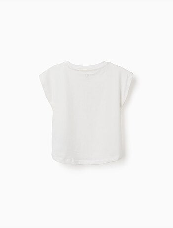 T-shirt en coton avec imprimé soleil et palmiers