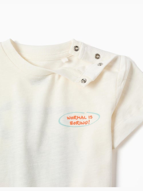 T-shirt en coton avec imprimé éléphant - Kiabi