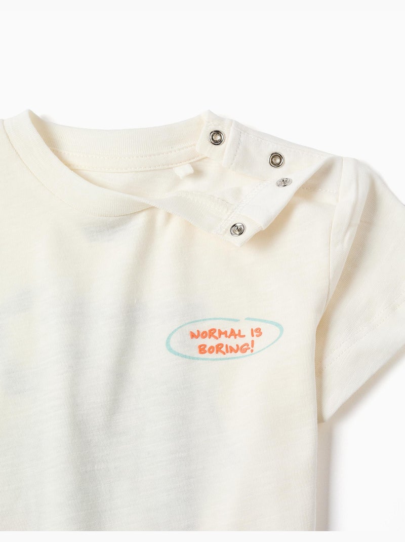 T-shirt en coton avec imprimé éléphant Beige clair - Kiabi