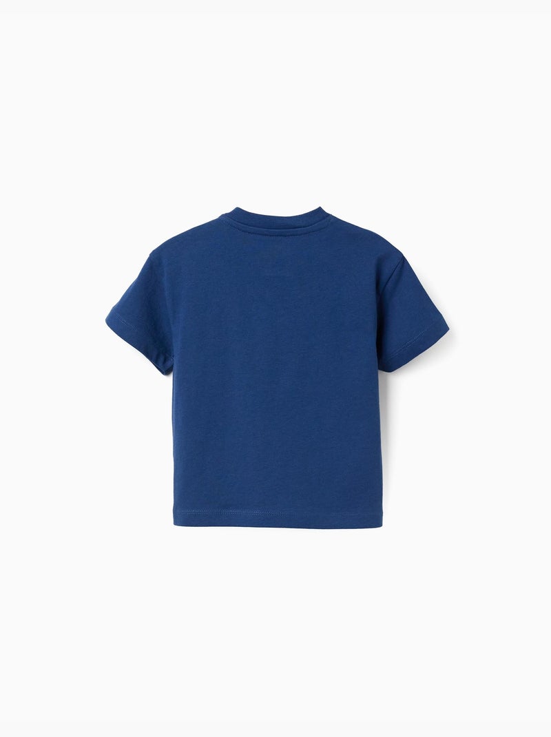 T-shirt en coton avec imprimé éléphant Bleu foncé - Kiabi