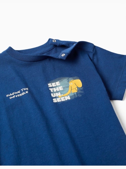 T-shirt en coton avec imprimé éléphant - Kiabi