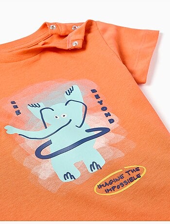 T-shirt en coton avec imprimé éléphant