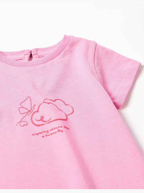 T-shirt en coton avec imprimé en relief à l'avant - Kiabi