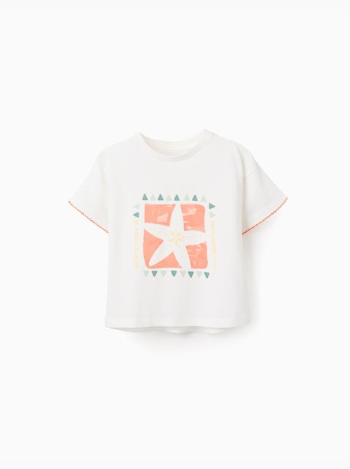 T-shirt en coton avec imprimé étoile de mer - Kiabi T-shirt en coton avec imprimé étoile de mer - Kiabi