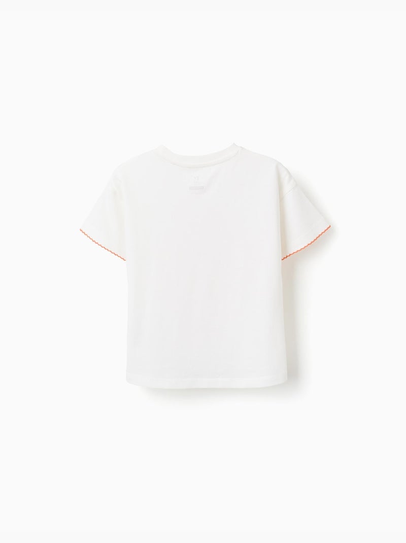 T-shirt en coton avec imprimé étoile de mer Blanc - Kiabi