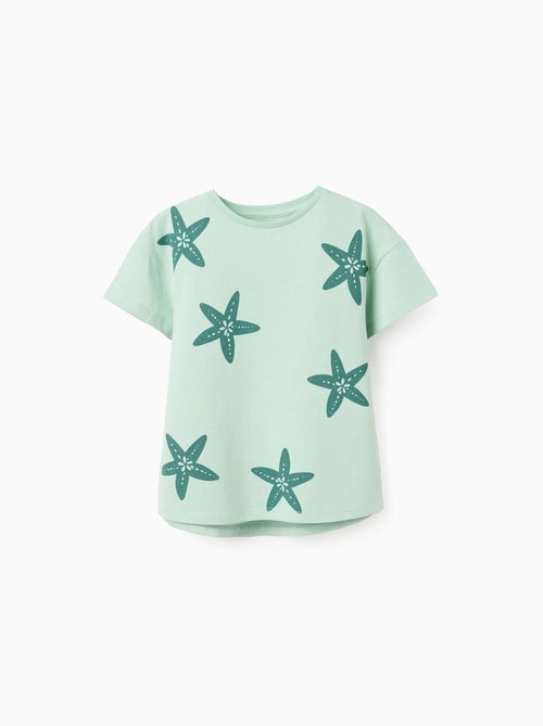 T-shirt en coton avec imprimé étoile de mer - Kiabi T-shirt en coton avec imprimé étoile de mer - Kiabi