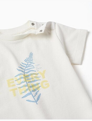 T-shirt en coton avec imprimé Nature