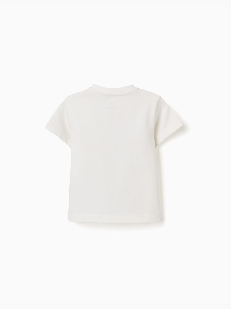 T-shirt en coton avec imprimé Everything Blanc - Kiabi