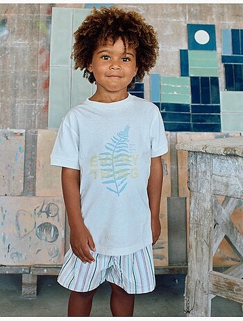T-shirt en coton avec imprimé Everything