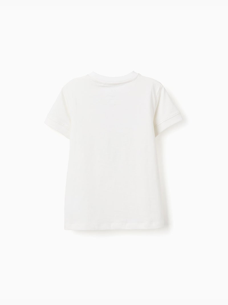 T-shirt en coton avec imprimé Everything Blanc - Kiabi
