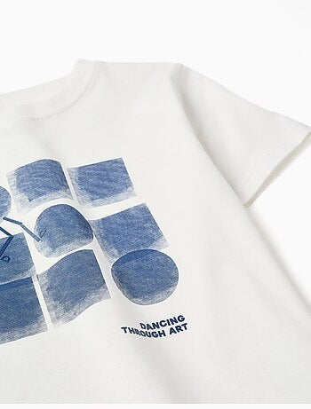 T-shirt en coton avec imprimé formes