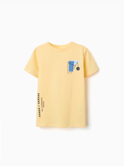 T-shirt en coton avec imprimé formes - Kiabi T-shirt en coton avec imprimé formes - Kiabi