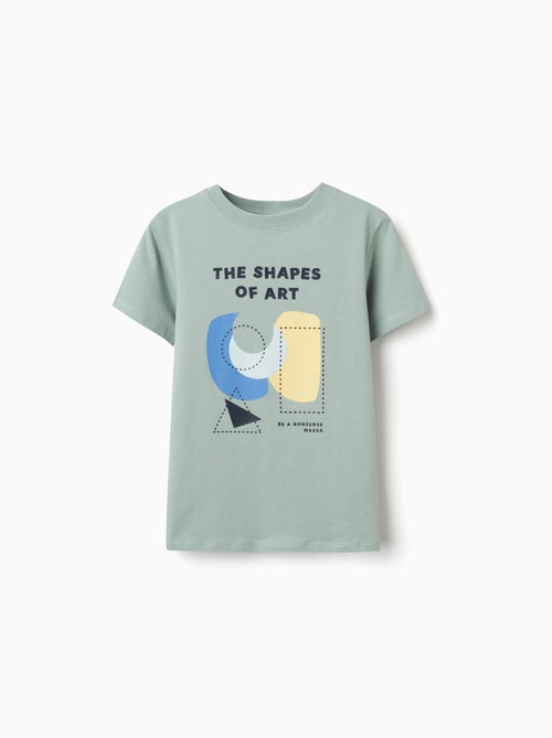 T-shirt en coton avec imprimé formes - Kiabi T-shirt en coton avec imprimé formes - Kiabi