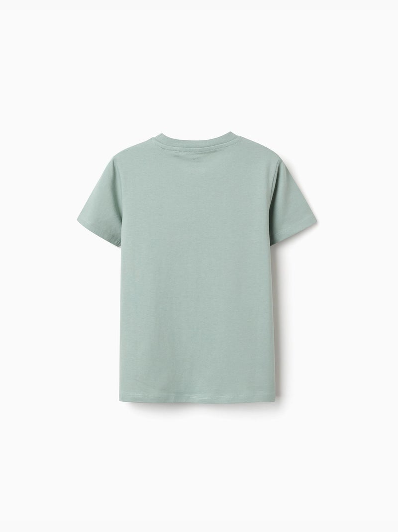 T-shirt en coton avec imprimé formes Vert - Kiabi