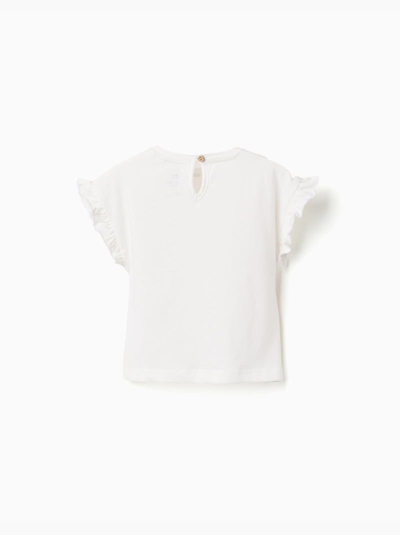 T-shirt en coton avec imprimé fruits et glace Blanc - Kiabi