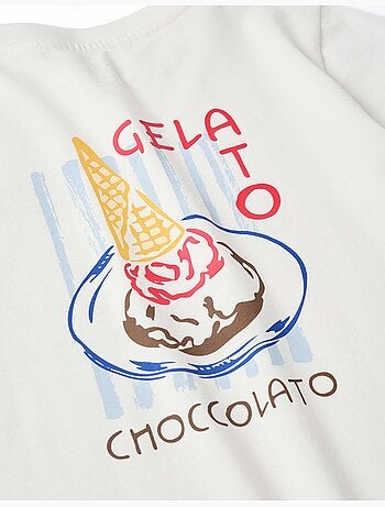 T-shirt en coton avec imprimé Gelato You&Me