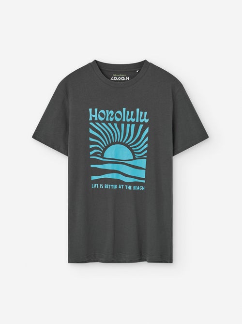 T-shirt en Coton avec Imprimé - Kiabi
