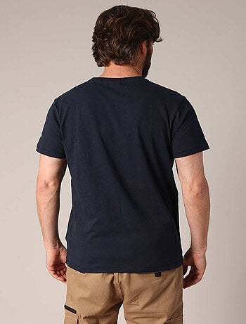 T-shirt en coton avec imprimé hipster barbu 'deeluxe'