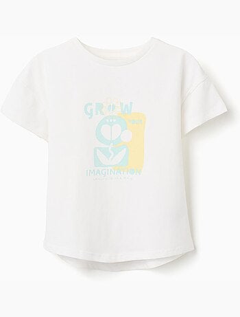 T-shirt en coton avec imprimé Imagination