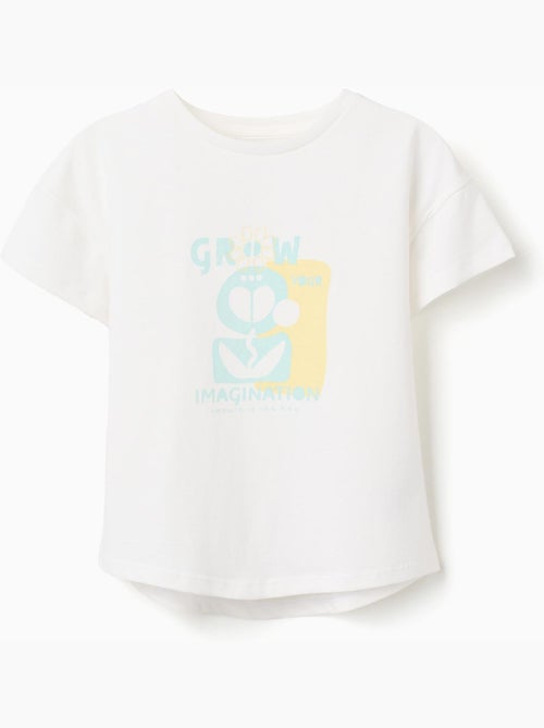T-shirt en coton avec imprimé Imagination - Kiabi