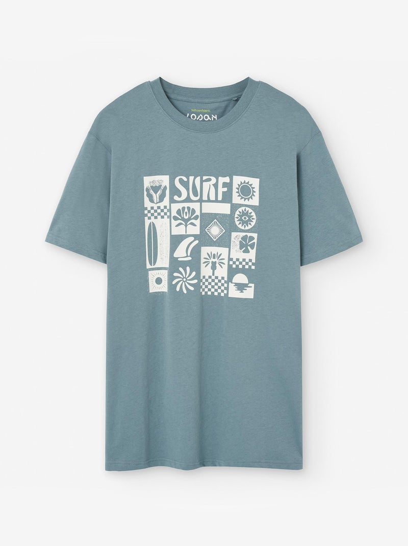 T-shirt en Coton avec Imprimé Jaune - Kiabi