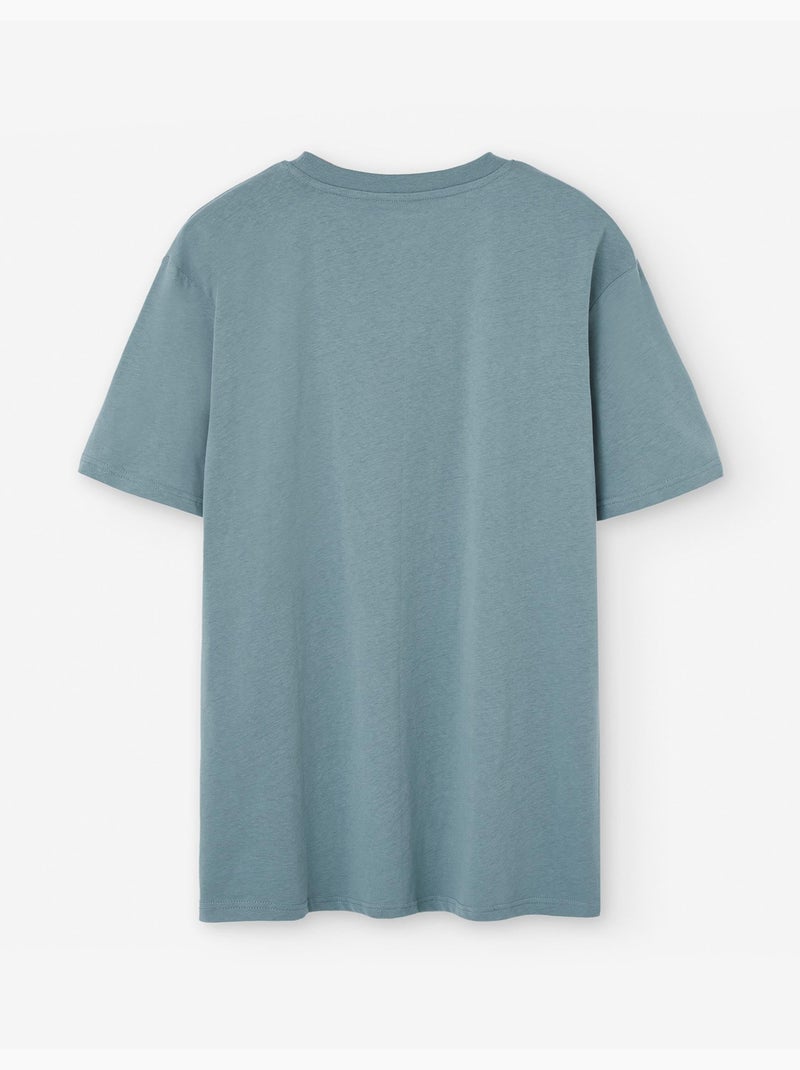 T-shirt en Coton avec Imprimé Jaune - Kiabi