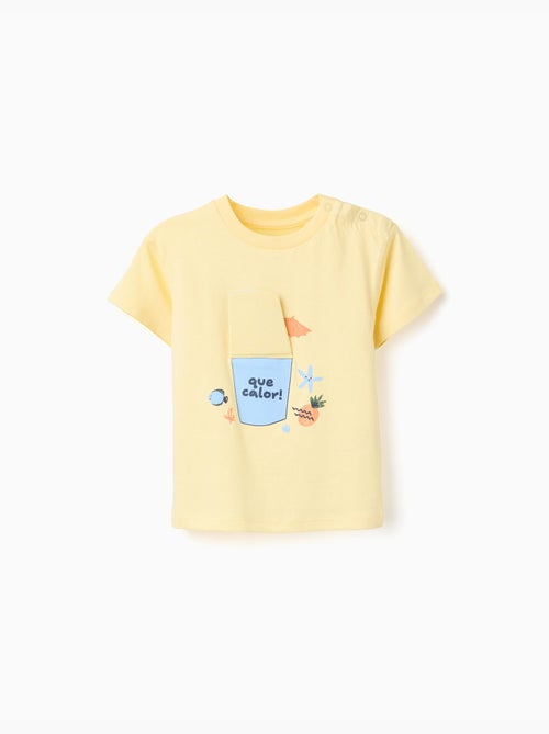T-shirt en coton avec imprimé jus 3D - Kiabi