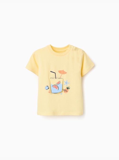 T-shirt en coton avec imprimé jus 3D - Kiabi