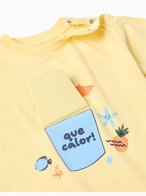 T-shirt en coton avec imprimé jus 3D - Kiabi