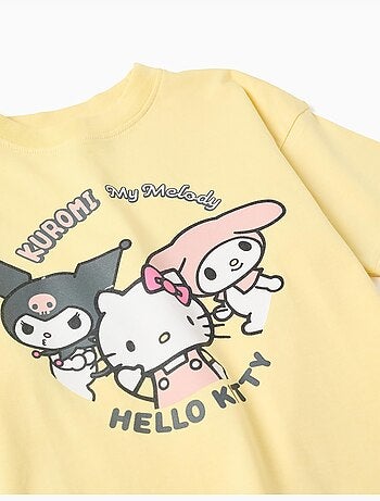 T-shirt en coton avec imprimé Kuromi & Friends