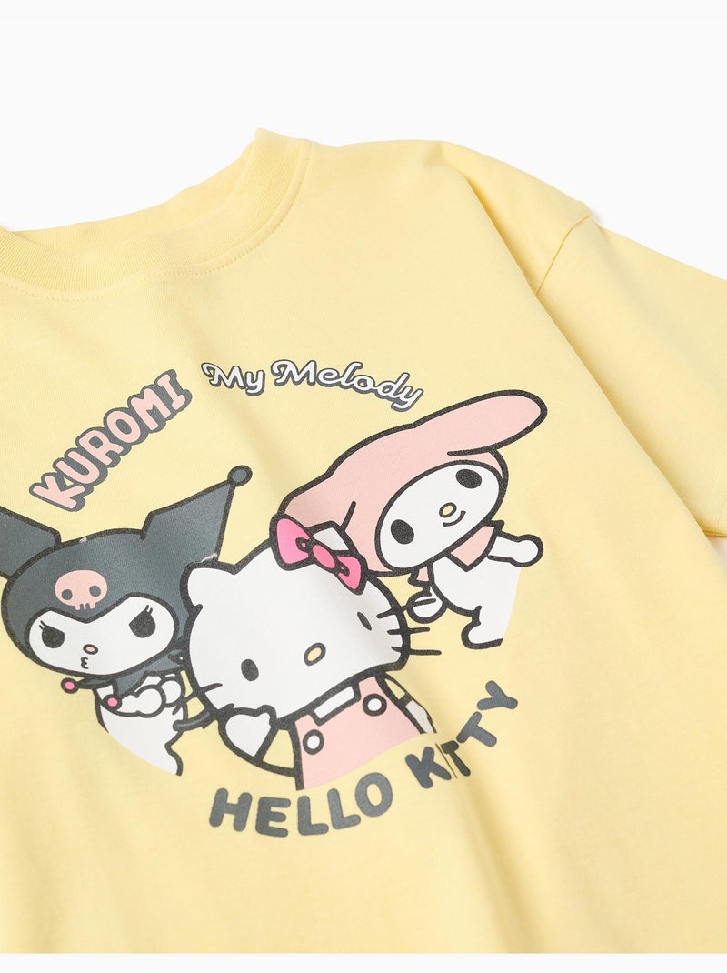 T-shirt en coton avec imprimé Kuromi & Friends Jaune clair - Kiabi