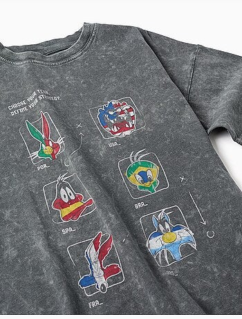 T-shirt en coton avec imprimé Looney Tunes