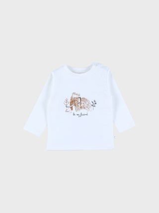 T-shirt en coton avec imprimé mammouth Noukie's