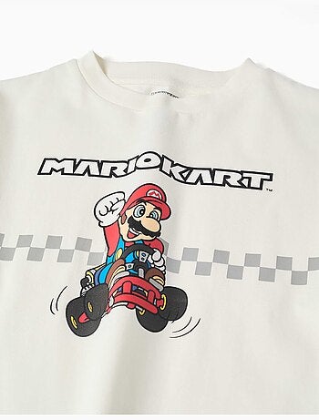 T-shirt en coton avec imprimé Mario Kart