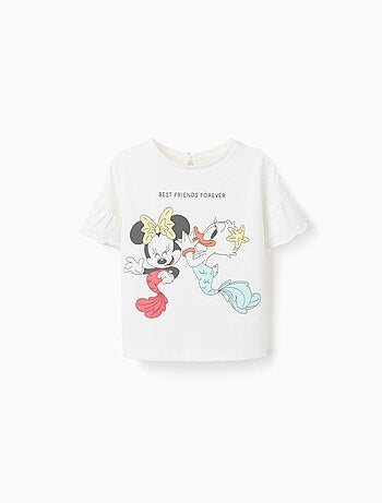 T-shirt en coton avec imprimé Minnie et Daisy