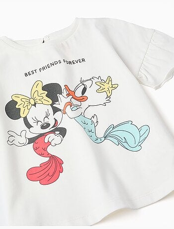 T-shirt en coton avec imprimé Minnie et Daisy