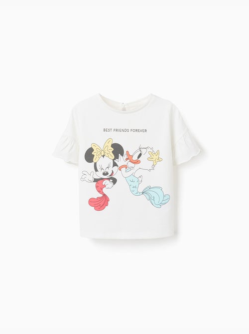 T-shirt en coton avec imprimé Minnie et Daisy - Kiabi